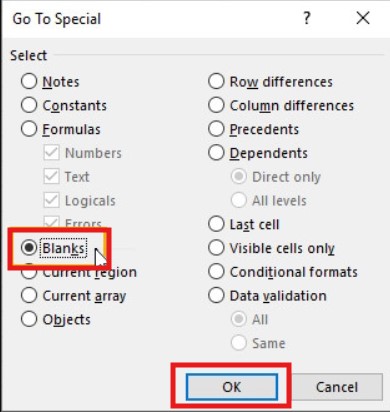 Delete Blank Rows in Excel1