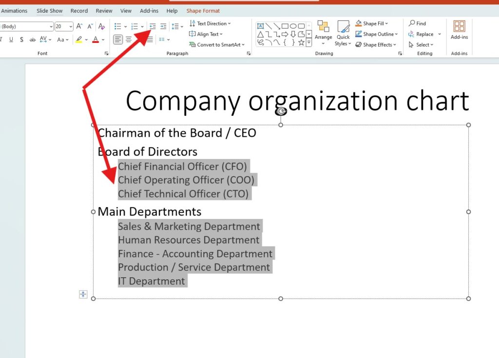 Instructions for drawing an organizational chart in Powerpoint simply and quickly