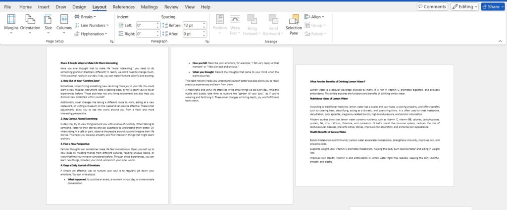 Rotate Any Page Horizontally in Microsoft Word 2