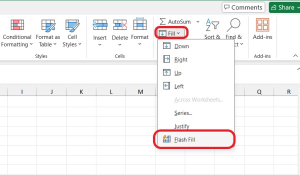 separate data in Excel