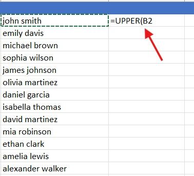 convert uppercase to lowercase in Excel1