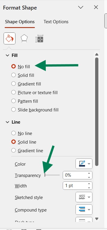 Instructions for creating borders for PowerPoint