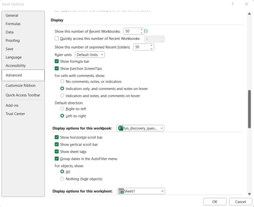 how to hide and display data in Excel2