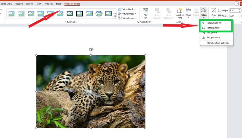 4 ways to rotate and flip images, text, and objects in Powerpoint