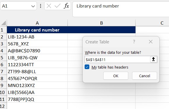 Find Special Characters in Excel 