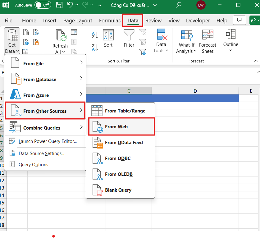 import data from a website into Excel