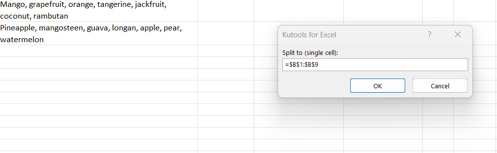 How to Split Text in Excel into Rows or Columns